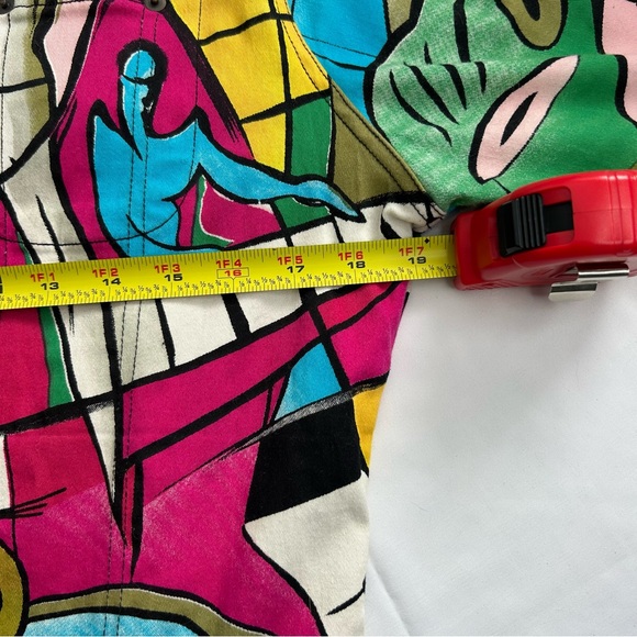 90s VTG “Picasso-style" Multicolor Abstract Wearable Art -Kaktus Jacket 4 Season - Picture 12 of 14